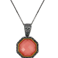 Signature Authentico Coral Faceted 8 Sided Pendant